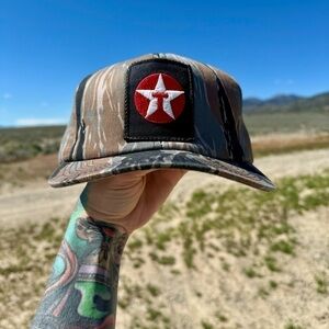 Vintage Texaco camo trucker hat k products rare